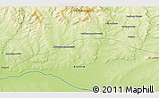Physical 3D Map of the area around 54° 48' 50" N, 129° 16' 30" E
