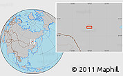 Gray Location Map of the area around 54° 48' 50" N, 129° 16' 30" E