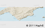 Shaded Relief Panoramic Map of the area around 54° 48' 50" N, 137° 46' 30" E