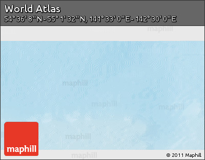Physical 3D Map of the Area around 54° 48' 50" N, 142° 1' 30" E