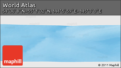 Physical Panoramic Map of the Area around 54° 48' 50" N, 144° 34' 29" E