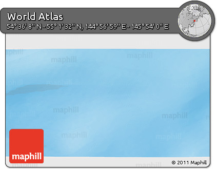 Physical 3D Map of the Area around 54° 48' 50" N, 145° 25' 30" E