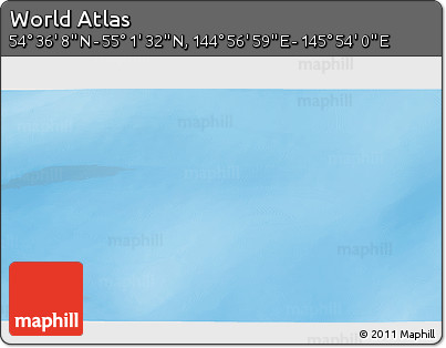 Physical 3D Map of the Area around 54° 48' 50" N, 145° 25' 30" E