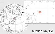 Blank Location Map of the area around 54° 48' 50" N, 145° 25' 30" E