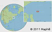 Savanna Style Location Map of the area around 54° 48' 50" N, 145° 25' 30" E