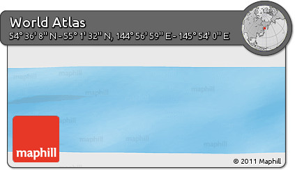 Physical Panoramic Map of the Area around 54° 48' 50" N, 145° 25' 30" E
