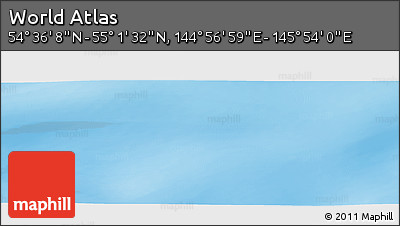 Physical Panoramic Map of the Area around 54° 48' 50" N, 145° 25' 30" E