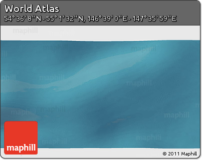 Satellite 3D Map of the Area around 54° 48' 50" N, 147° 7' 30" E