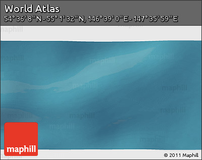 Satellite 3D Map of the Area around 54° 48' 50" N, 147° 7' 30" E