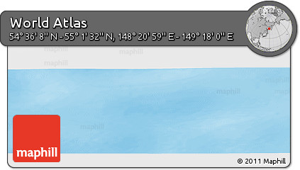 Physical Panoramic Map of the Area around 54° 48' 50" N, 148° 49' 29" E