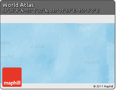 Physical 3D Map of the Area around 54° 48' 50" N, 149° 40' 30" E