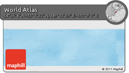 Physical Panoramic Map of the Area around 54° 48' 50" N, 149° 40' 30" E