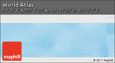Physical Panoramic Map of the Area around 54° 48' 50" N, 149° 40' 30" E