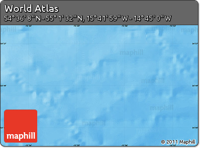 Physical Map of the Area around 54° 48' 50" N, 15° 13' 29" W