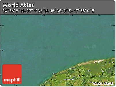 Satellite Map of the Area around 54° 48' 50" N, 17° 4' 30" E