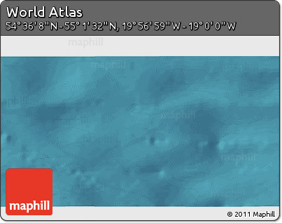 Satellite 3D Map of the Area around 54° 48' 50" N, 19° 28' 30" W