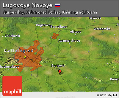 Satellite 3D Map of Lugovoye Novoye