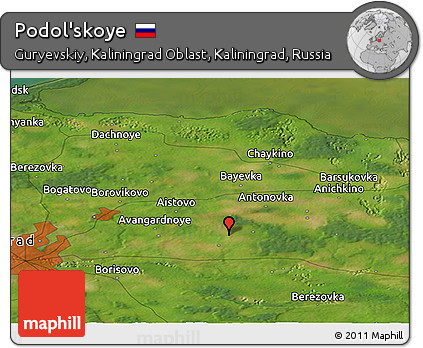 Satellite Panoramic Map of Podol'skoye