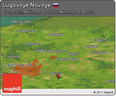 Satellite Panoramic Map of Lugovoye Novoye