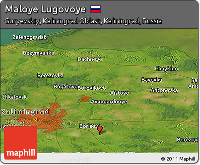 Satellite Panoramic Map of Maloye Lugovoye