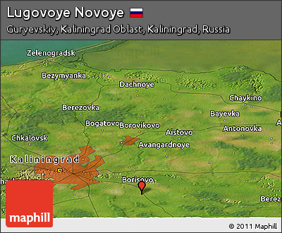 Satellite Panoramic Map of Lugovoye Novoye