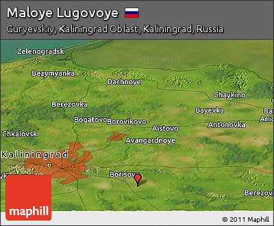 Satellite Panoramic Map of Maloye Lugovoye
