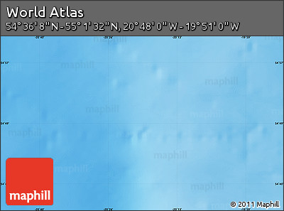 Physical Map of the Area around 54° 48' 50" N, 20° 19' 30" W
