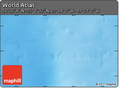 Physical Map of the Area around 54° 48' 50" N, 20° 19' 30" W