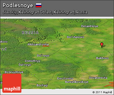 Satellite Panoramic Map of Podlesnoye