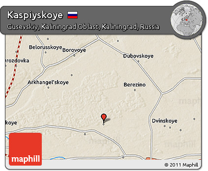 Shaded Relief 3D Map of Kaspiyskoye
