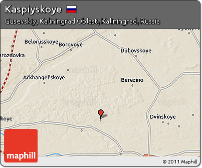 Shaded Relief 3D Map of Kaspiyskoye