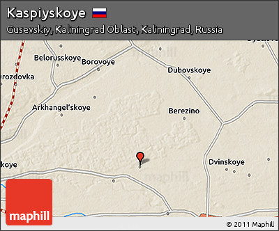 Shaded Relief 3D Map of Kaspiyskoye