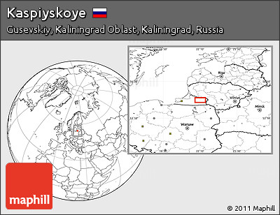 Blank Location Map of Kaspiyskoye