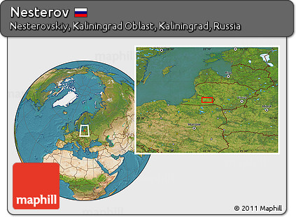 Satellite Location Map of Nesterov