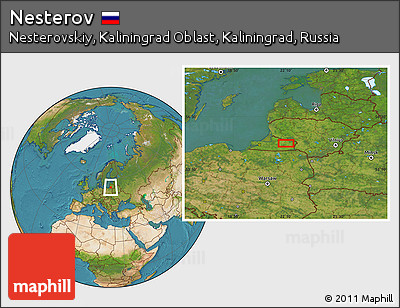 Satellite Location Map of Nesterov