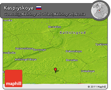 Physical Panoramic Map of Kaspiyskoye
