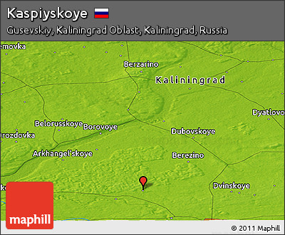 Physical Panoramic Map of Kaspiyskoye