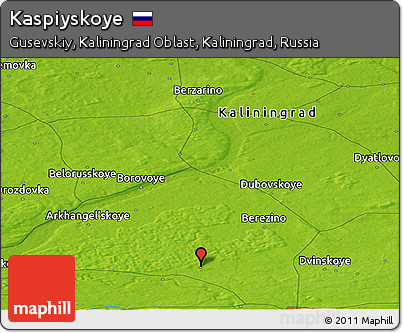 Physical Panoramic Map of Kaspiyskoye