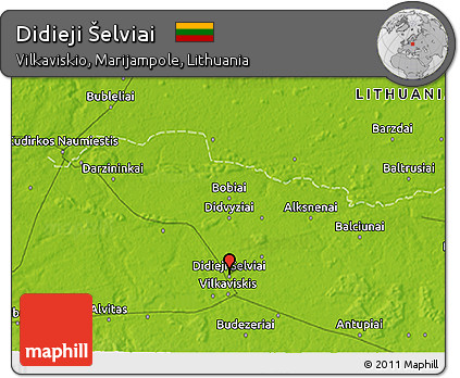 Physical 3D Map of Didieji Šelviai