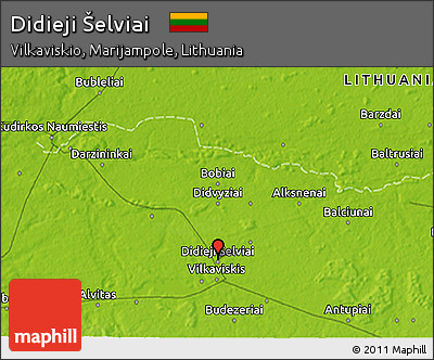 Physical 3D Map of Didieji Šelviai