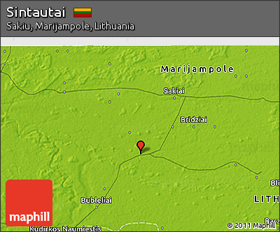 Physical 3D Map of Sintautai