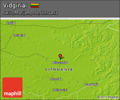 Physical 3D Map of Vidgiriai