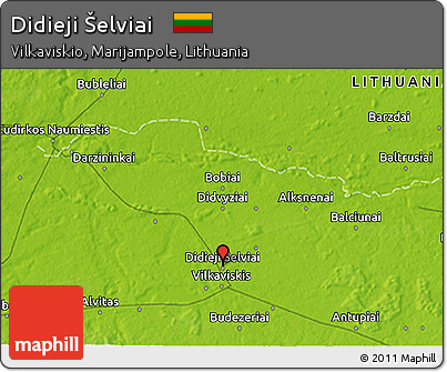 Physical 3D Map of Didieji Šelviai