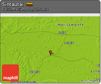 Physical 3D Map of Sintautai
