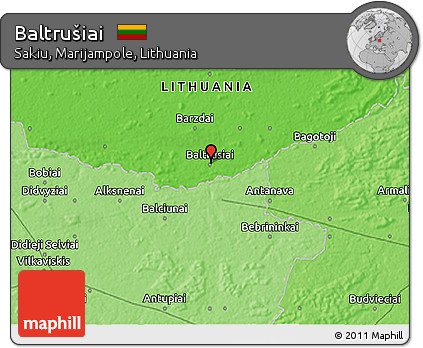 Political 3D Map of Baltrušiai