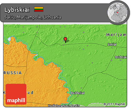 Political 3D Map of Lybiškiai