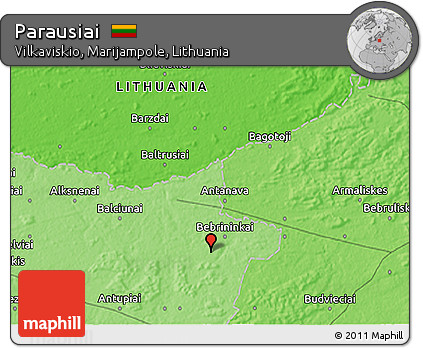 Political 3D Map of Parausiai