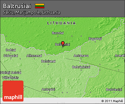 Political 3D Map of Baltrušiai