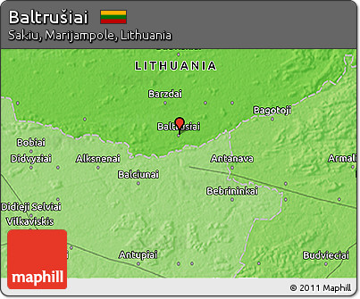 Political 3D Map of Baltrušiai