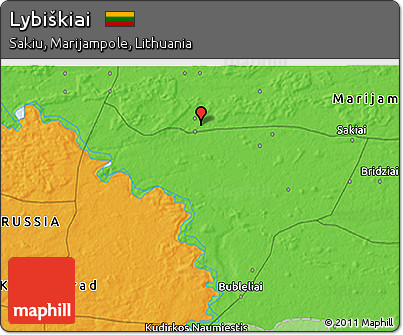 Political 3D Map of Lybiškiai